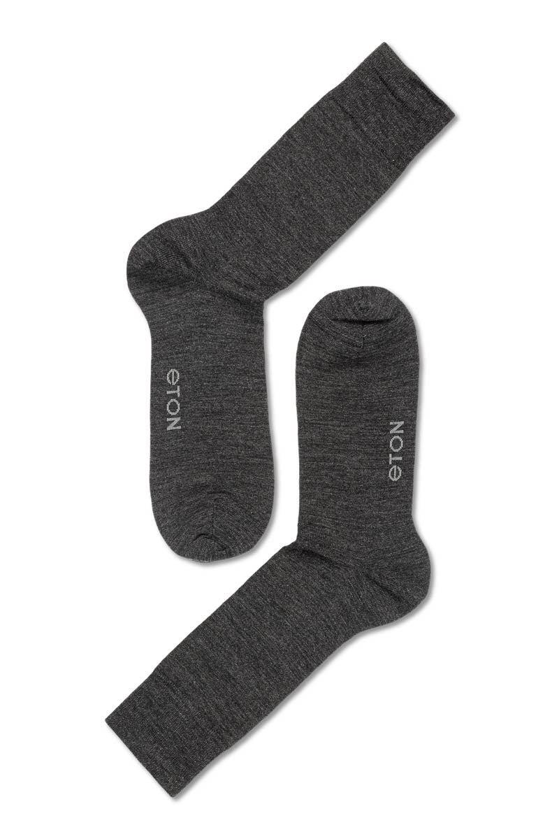 Eton Fine Wool Plain Mørkegrå