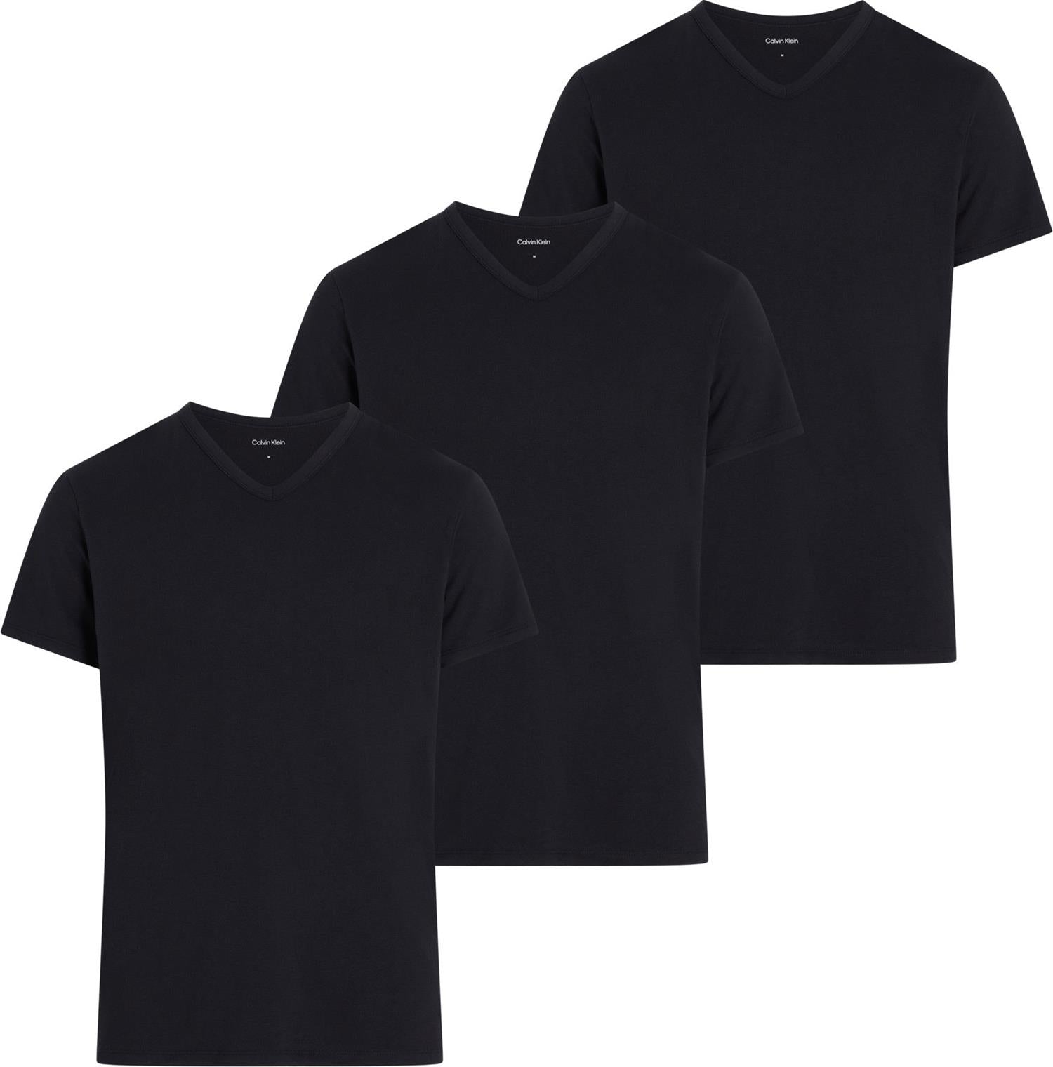 S/s V Neck 3pk - Nos Black, Black, Black