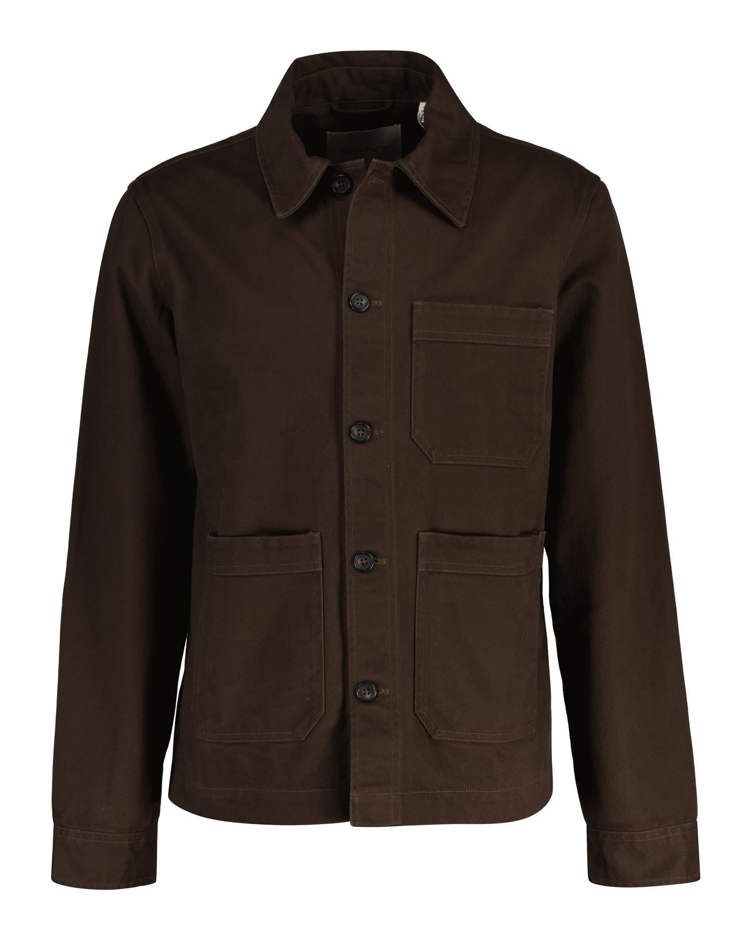 Twill Overshirt Black Brown