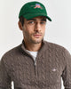 Kabelstrikket Genser Med Half-Zip Seawood Melange