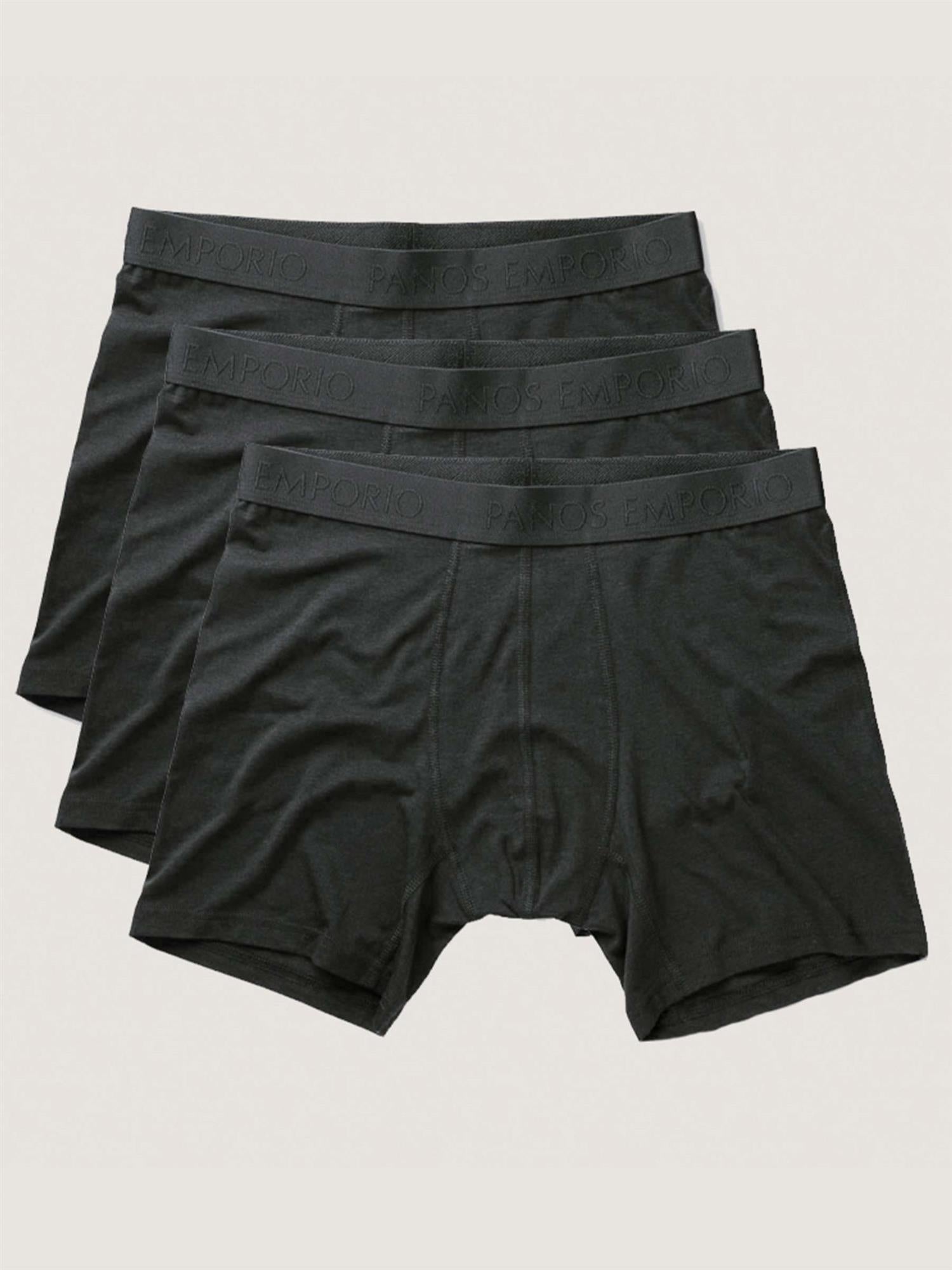3pk Base Bamboo Boxer Black