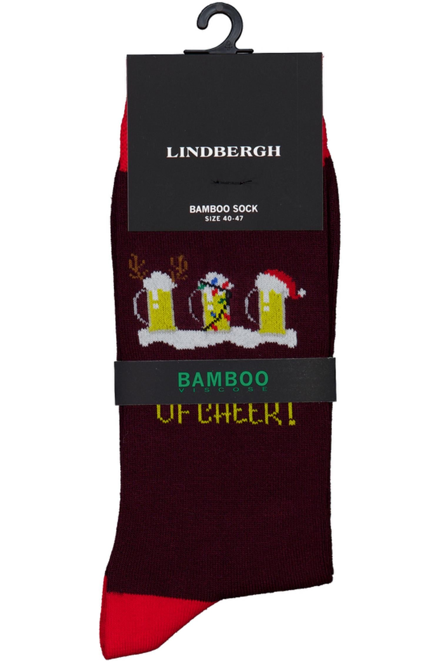 Christmas bamboo sock Burgundy