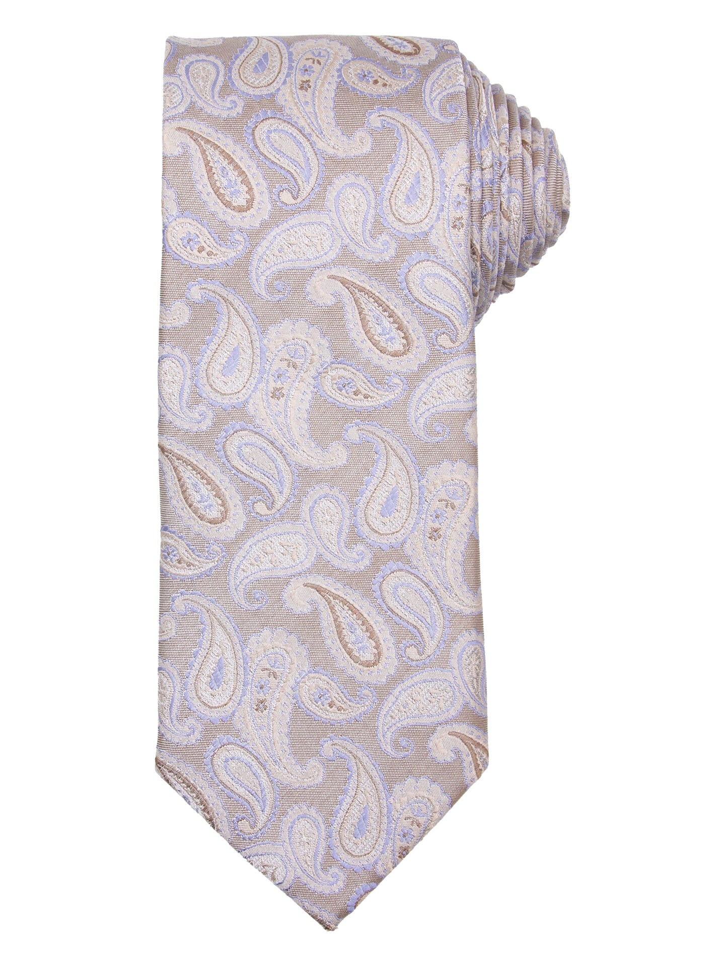 Santi silkeslips+lommetørkle Beige