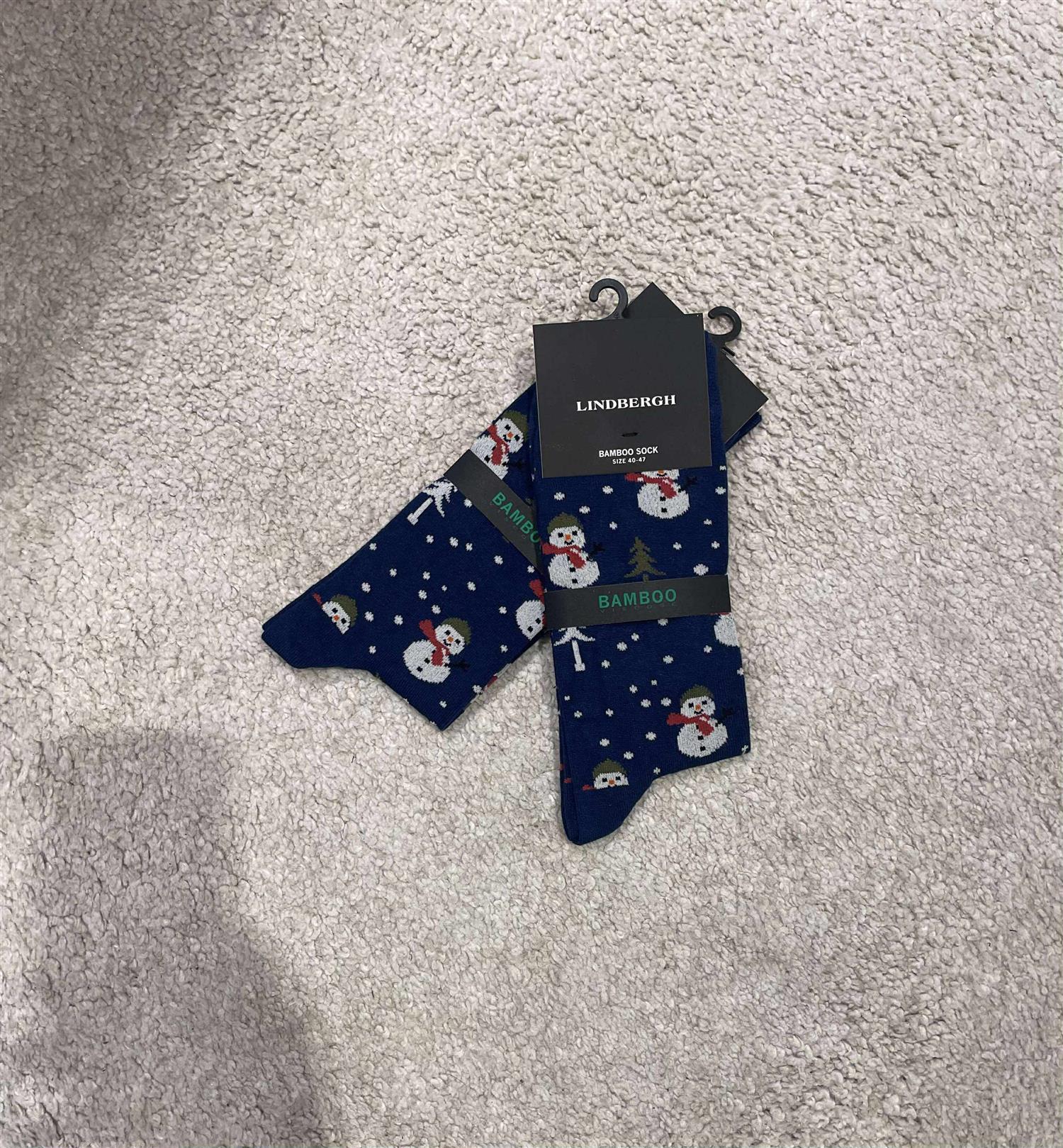 Christmas bamboo sock Blue