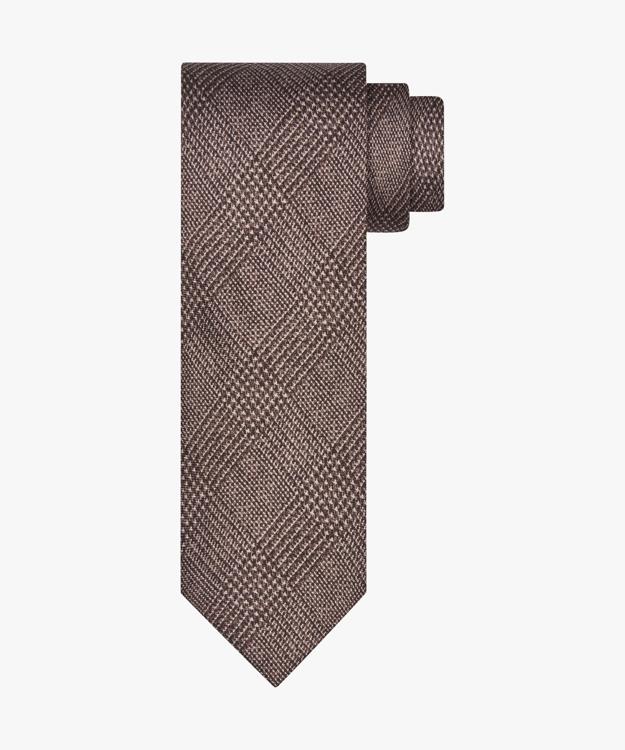 Tie Silk Print Brown Brown