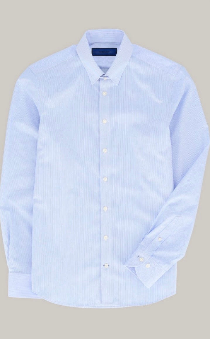 The elegant skyblue bengal stripe-men White