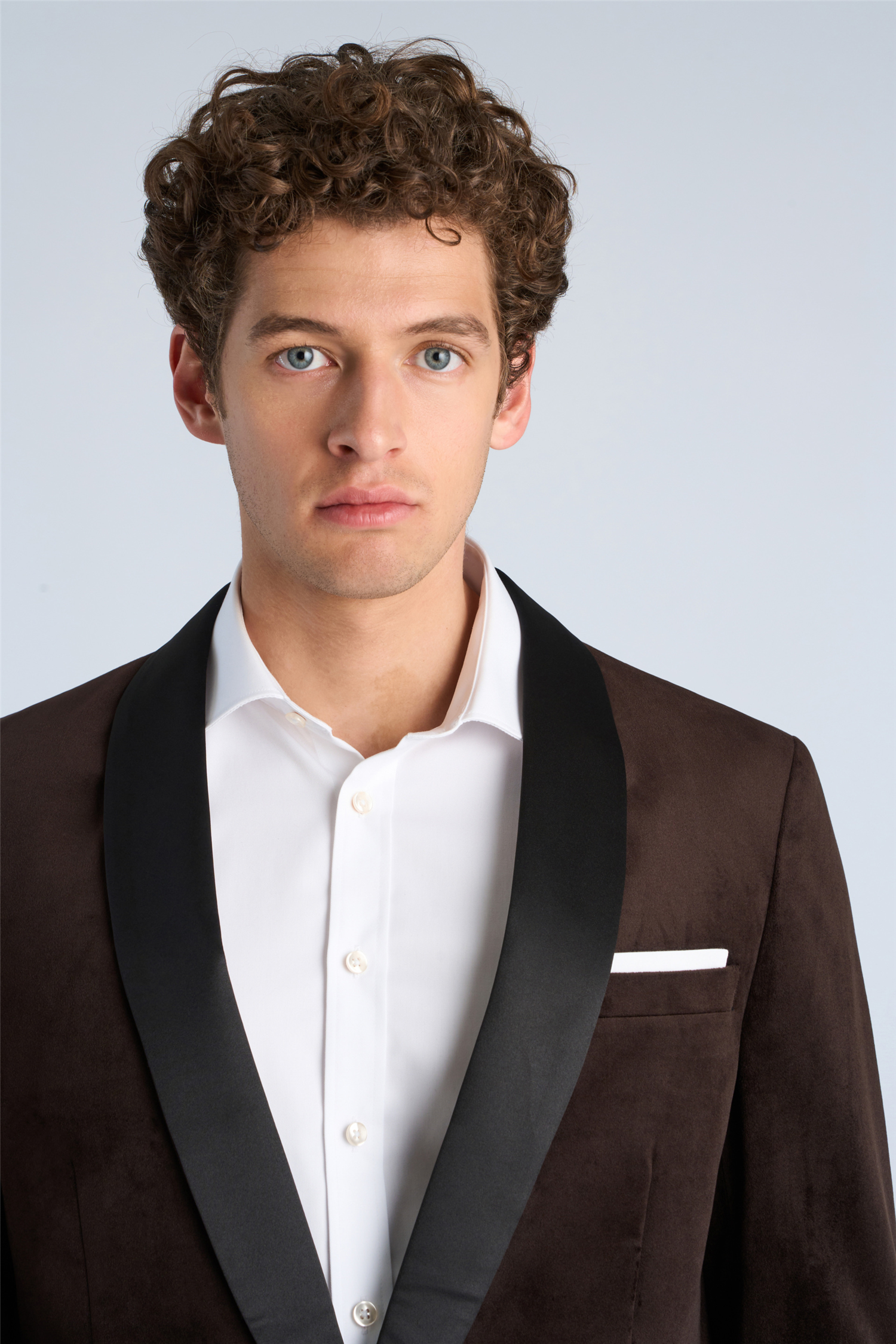 Velvet Tuxedo Suit Brown