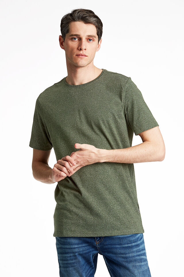 basic tee S/S Dusty Army Mix