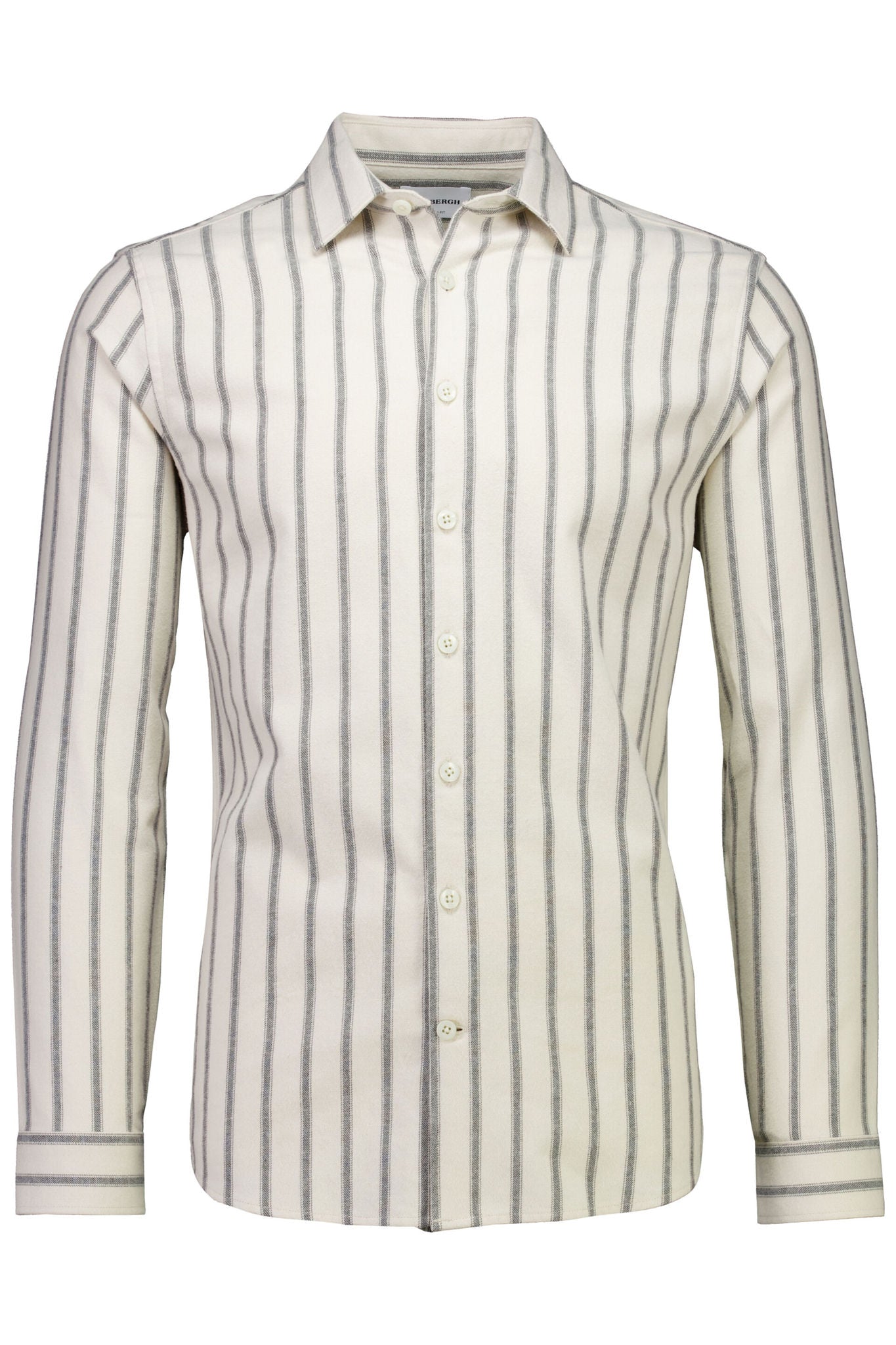 Brushed striped shirt L/S Ivory