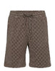 Jacquard Checkered Towel Shorts Dk Stone