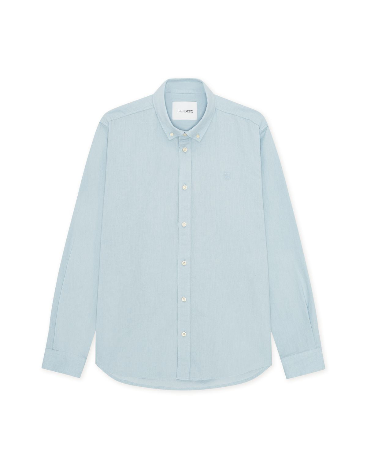 Cotton-Linen Shirt Skyway Blue