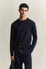 Cotton Blend C-Neck Evening Blue