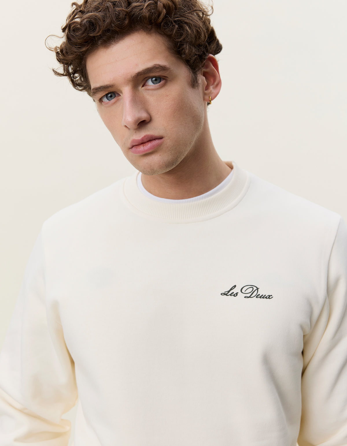 Signature Print Sweatshirt Light Ivory