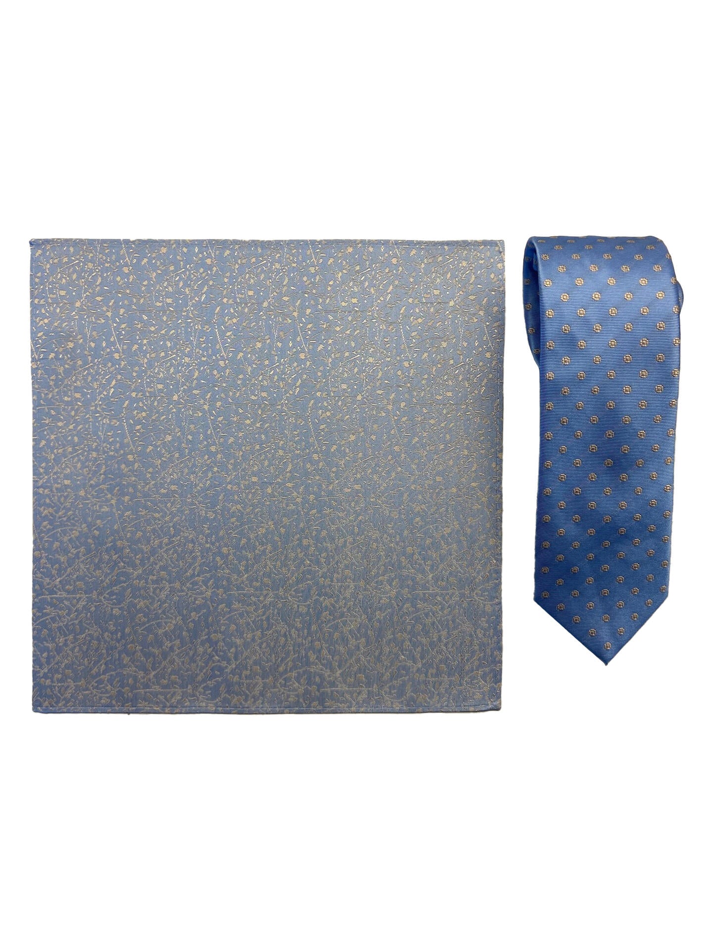 Slips med tørkle Lyseblå