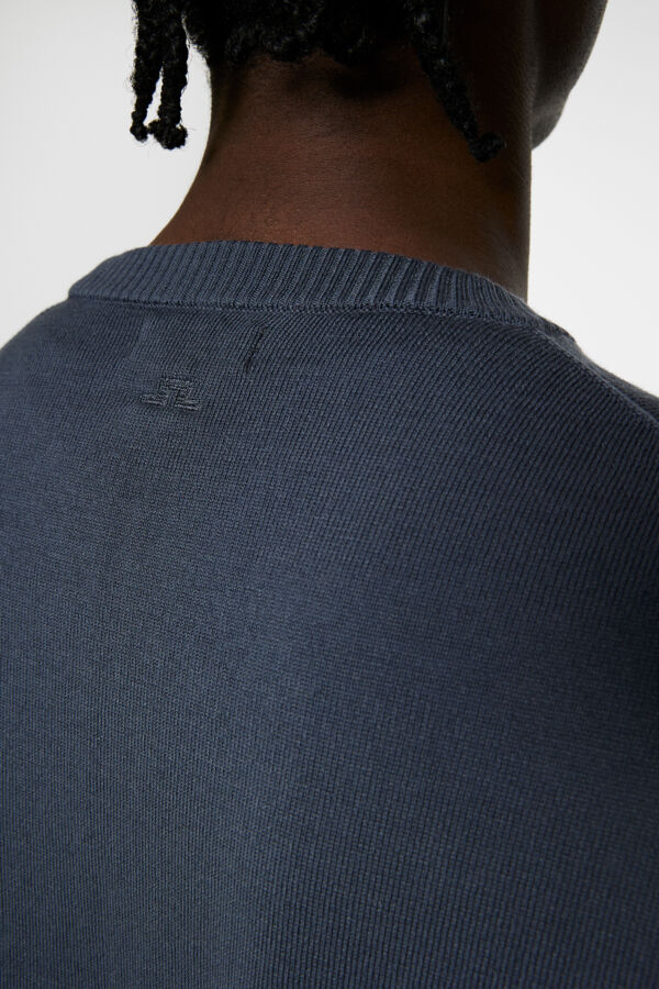 Keane Cotton Wool Crew Neck Ombre Blue