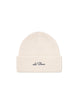 Wayne Embroidered Beanie Ivory