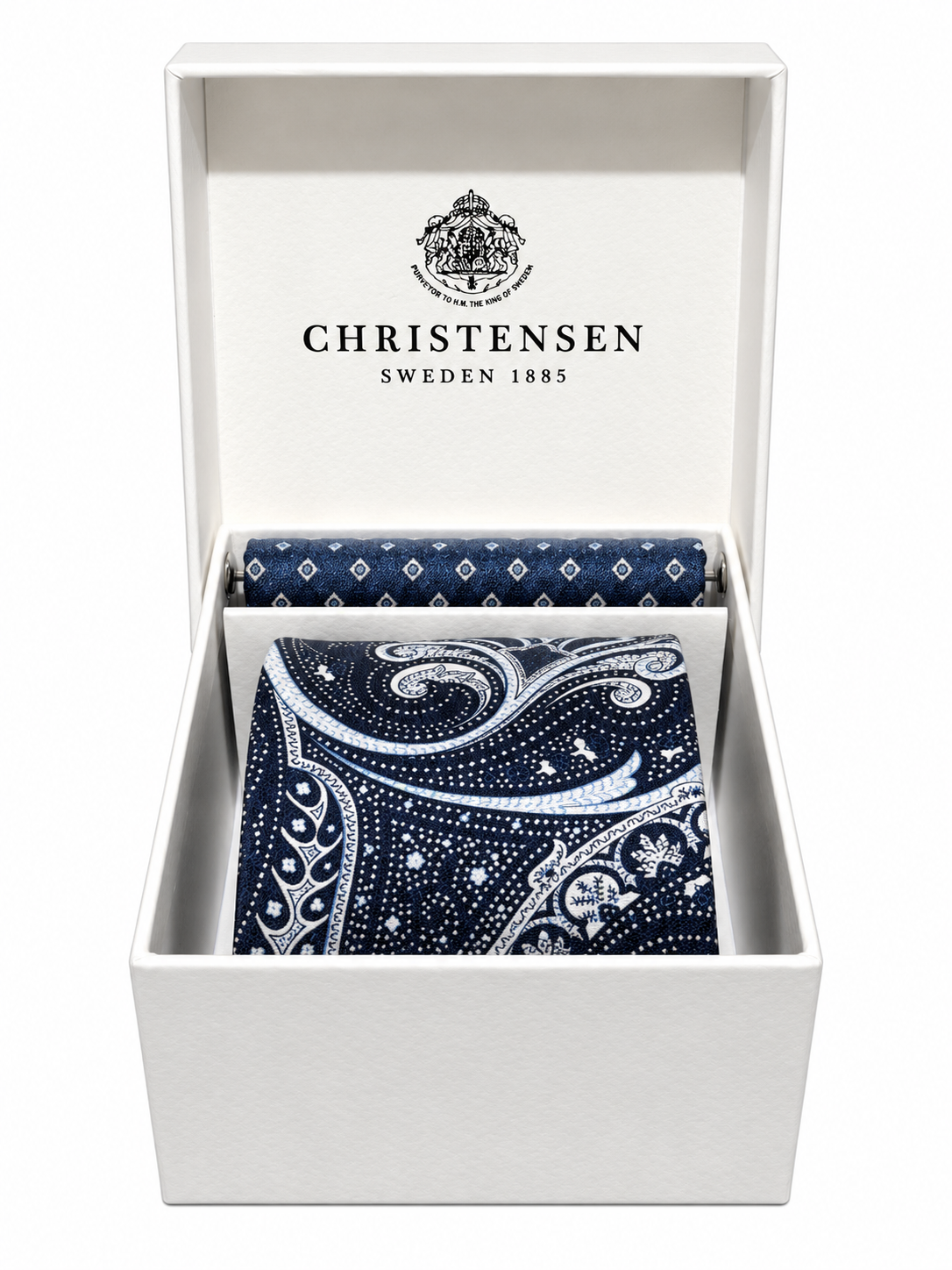 Tie & pocket square box set Navy