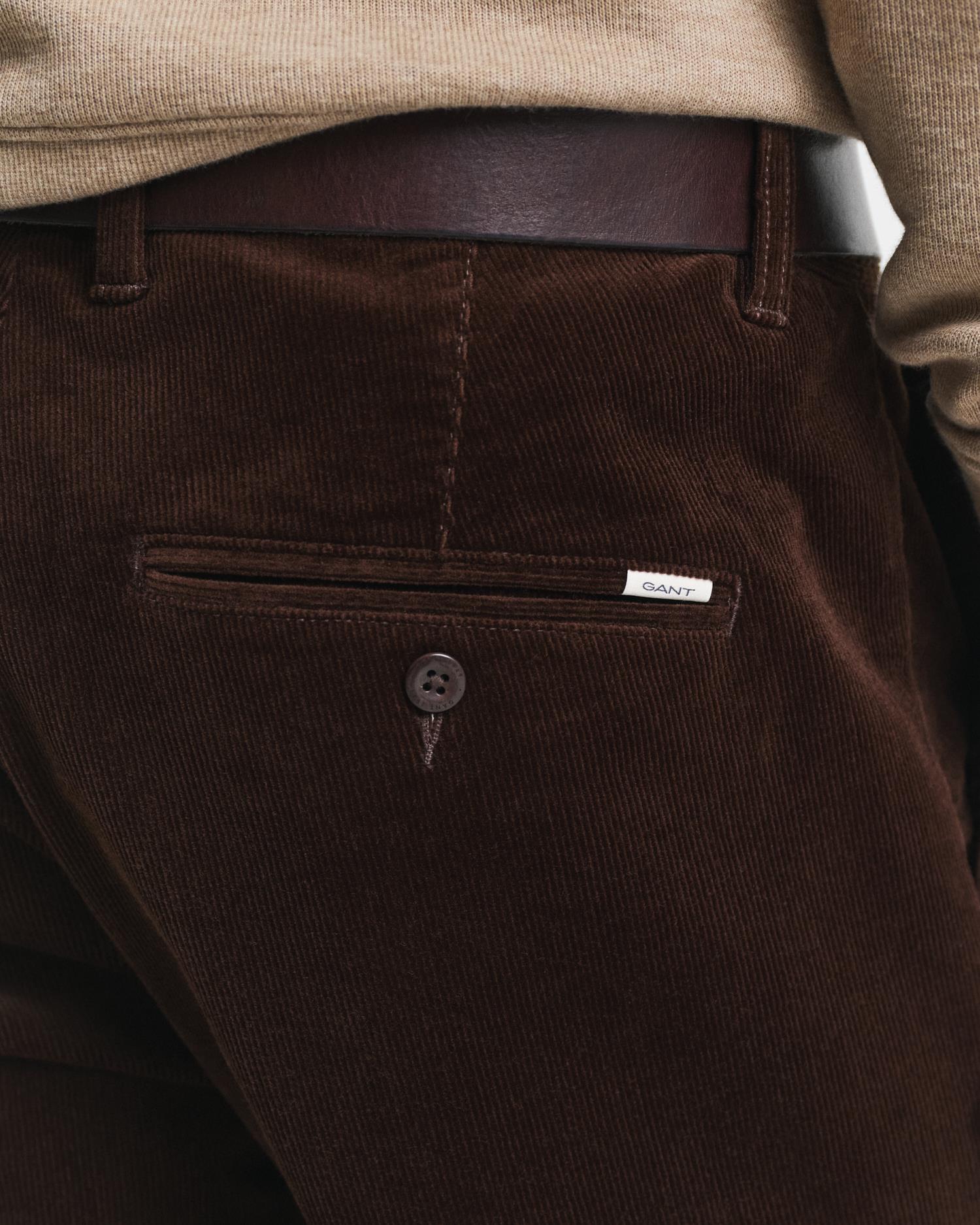 Slim Cord Chinos Rich Brown