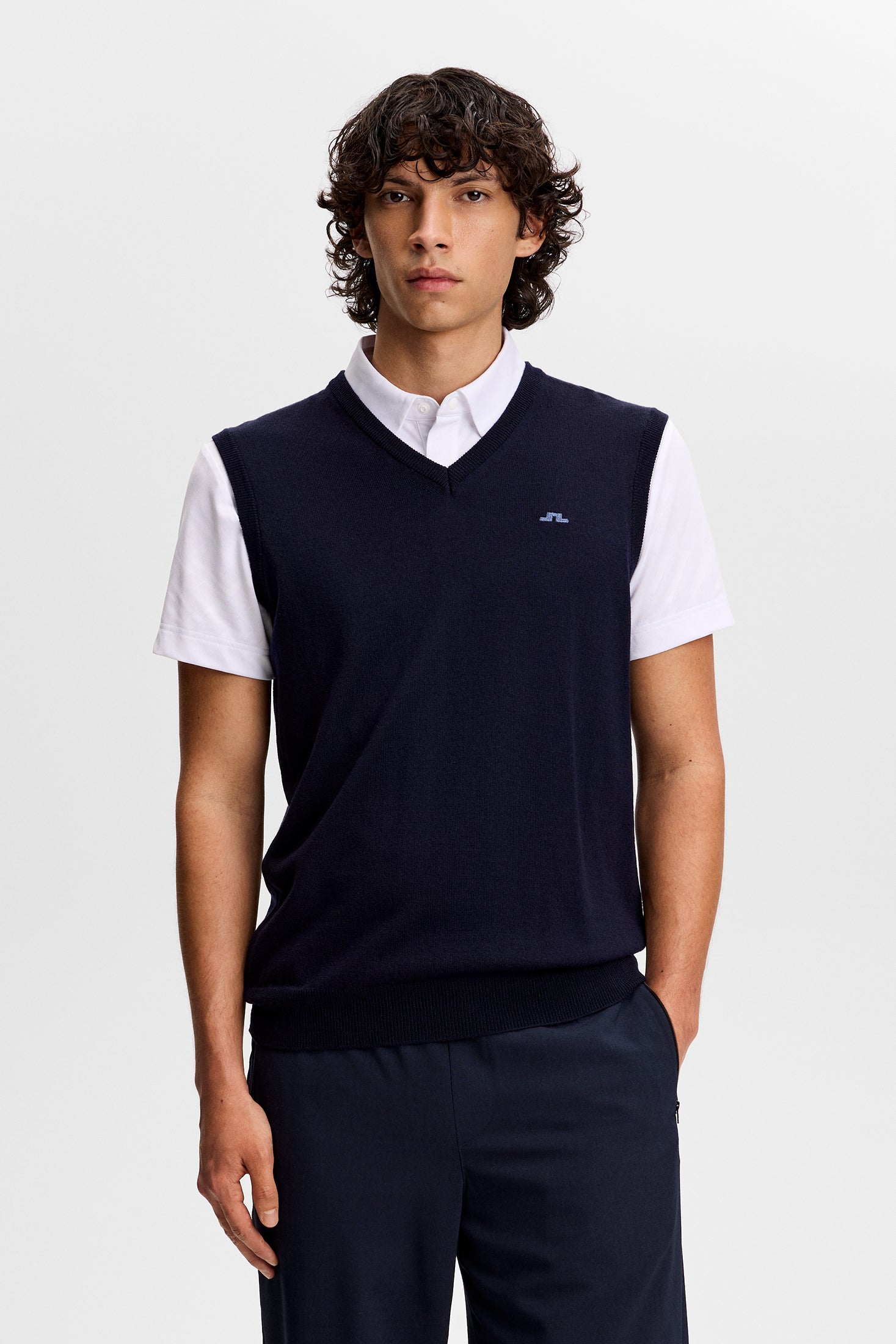 Liam Knitted Vest Jl Navy