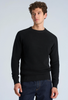 Ribbed L/s O-Neck Knit Black