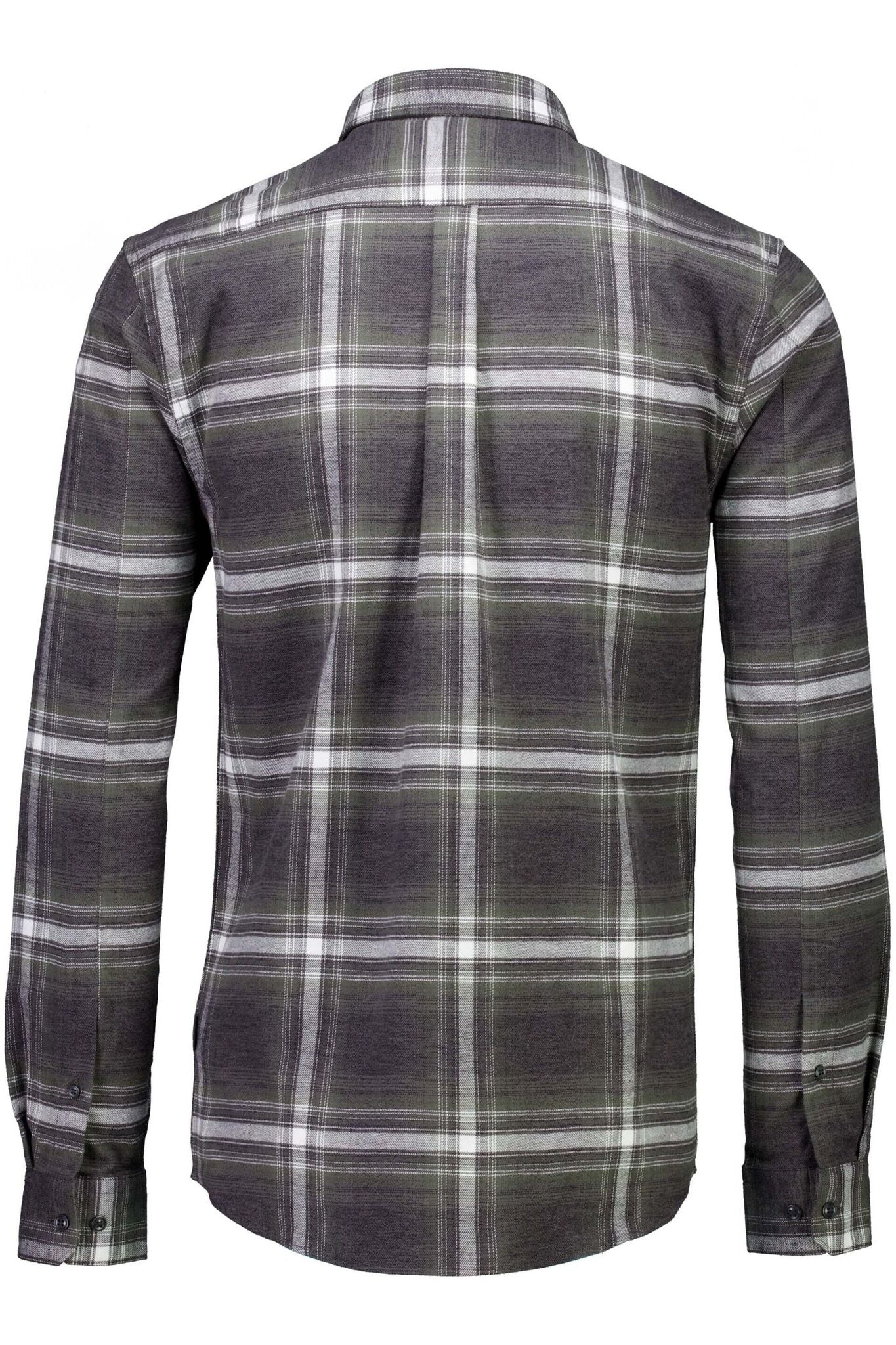 Brushed checked shirt L/S Dk Army
