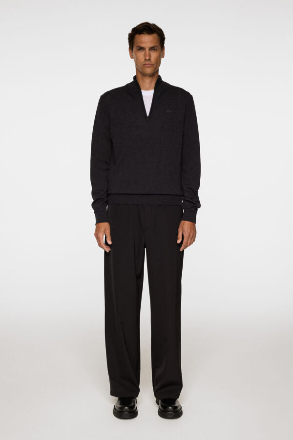 Kiyan Merino Quarter Zip Grå
