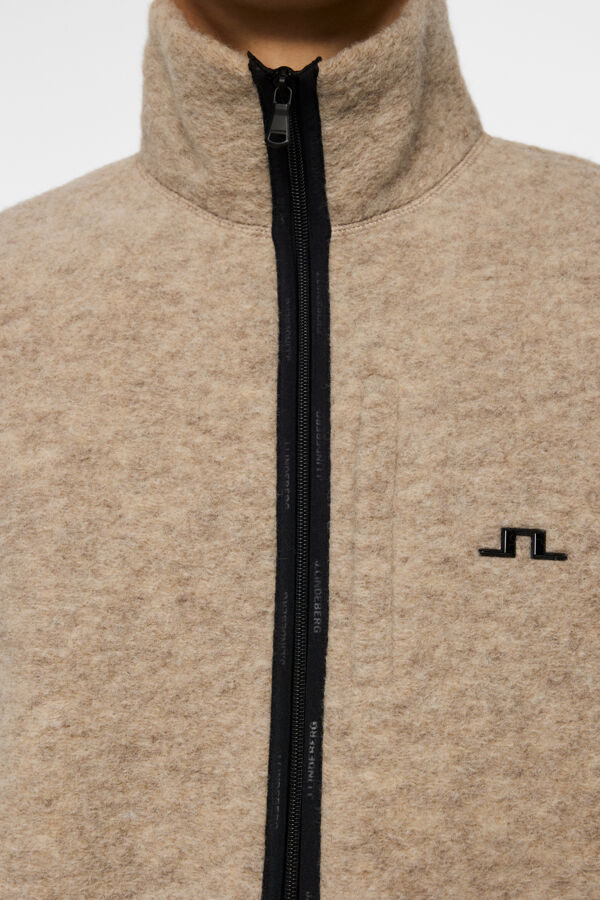 Duncan Wool Fleece Vest Beige