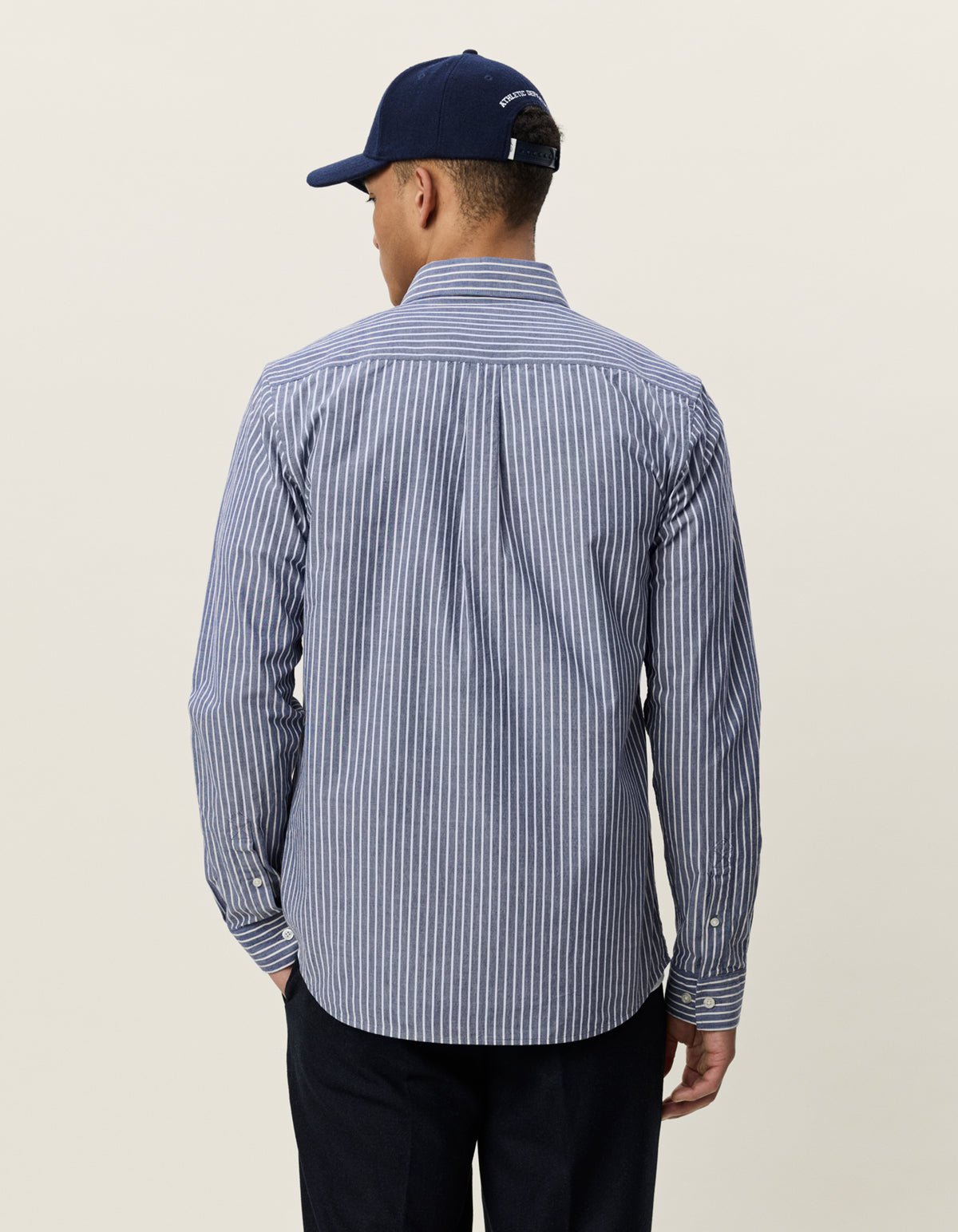Light Oxford Striped Shirt Blue Print
