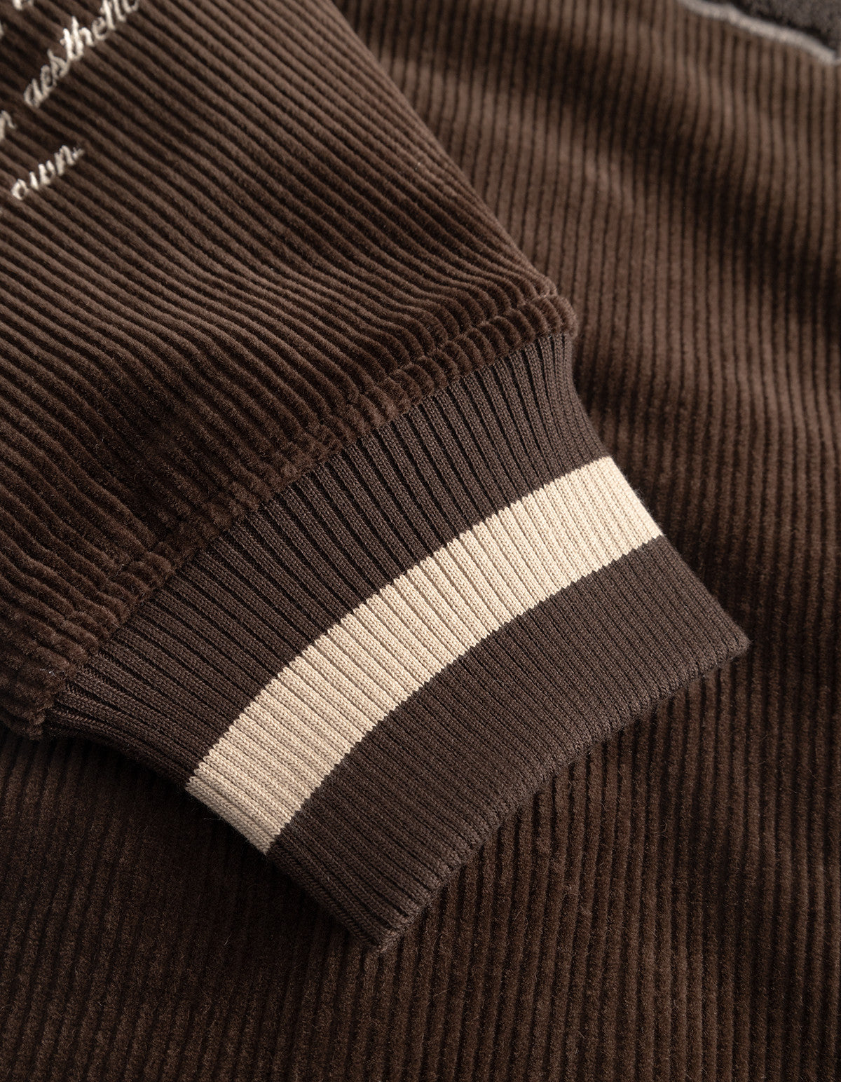 Corduroy Varsity Jacket Slate Brown