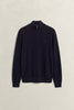 Herringbone Texture Half Zip Evening Blue