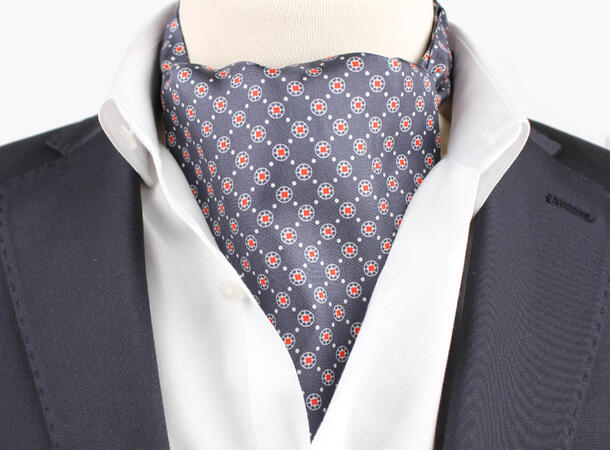 Montecristo printed ascot Marine Blå