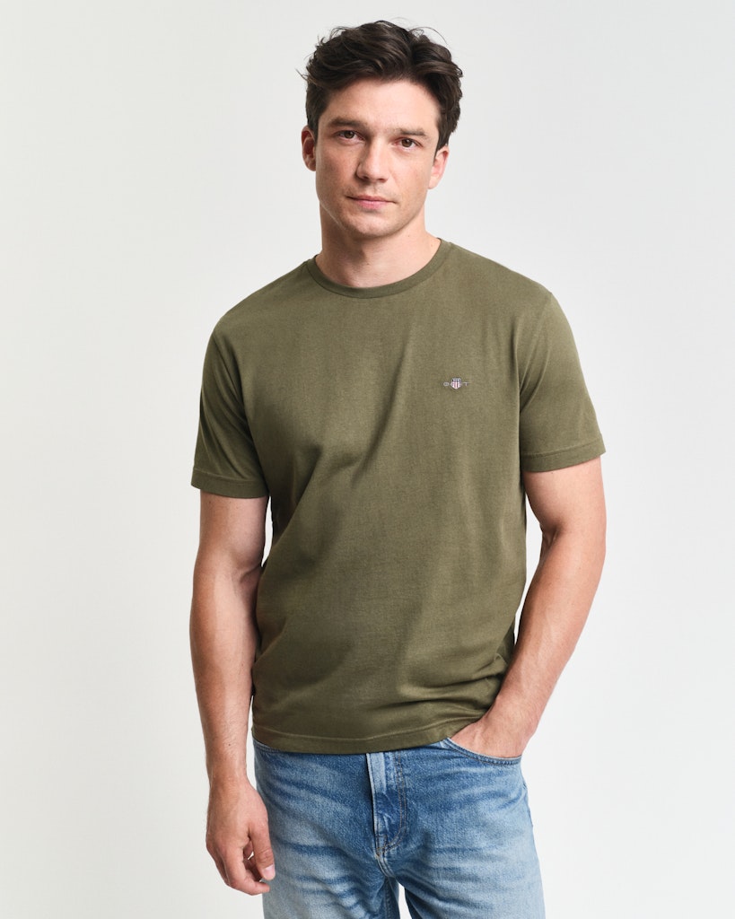 Gant reg Shield SS T - Shirt Juniper Green