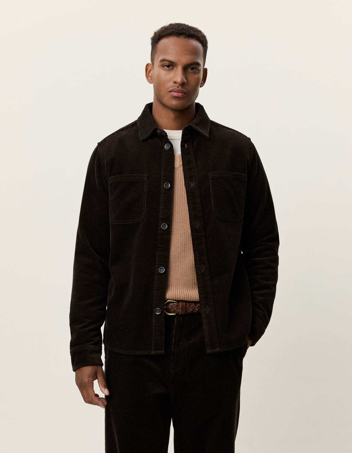 Corduroy Overshirt Delicioso Brown