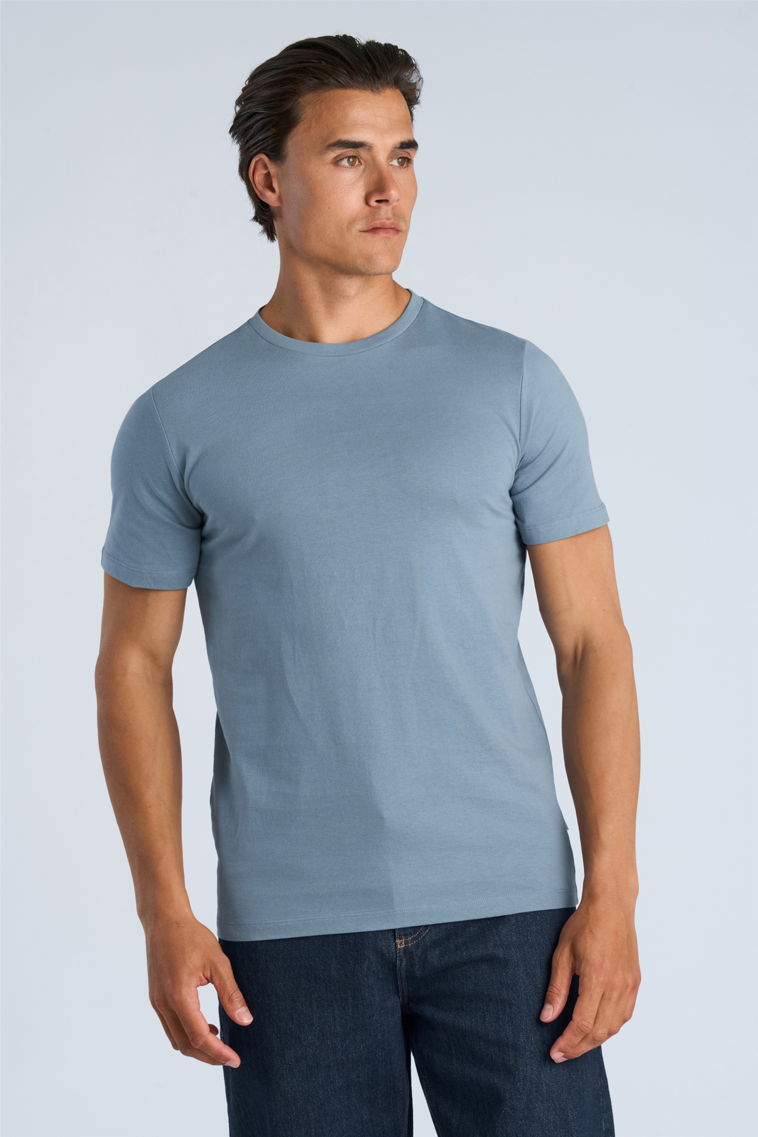 Basic Tee S/s Mid Blue