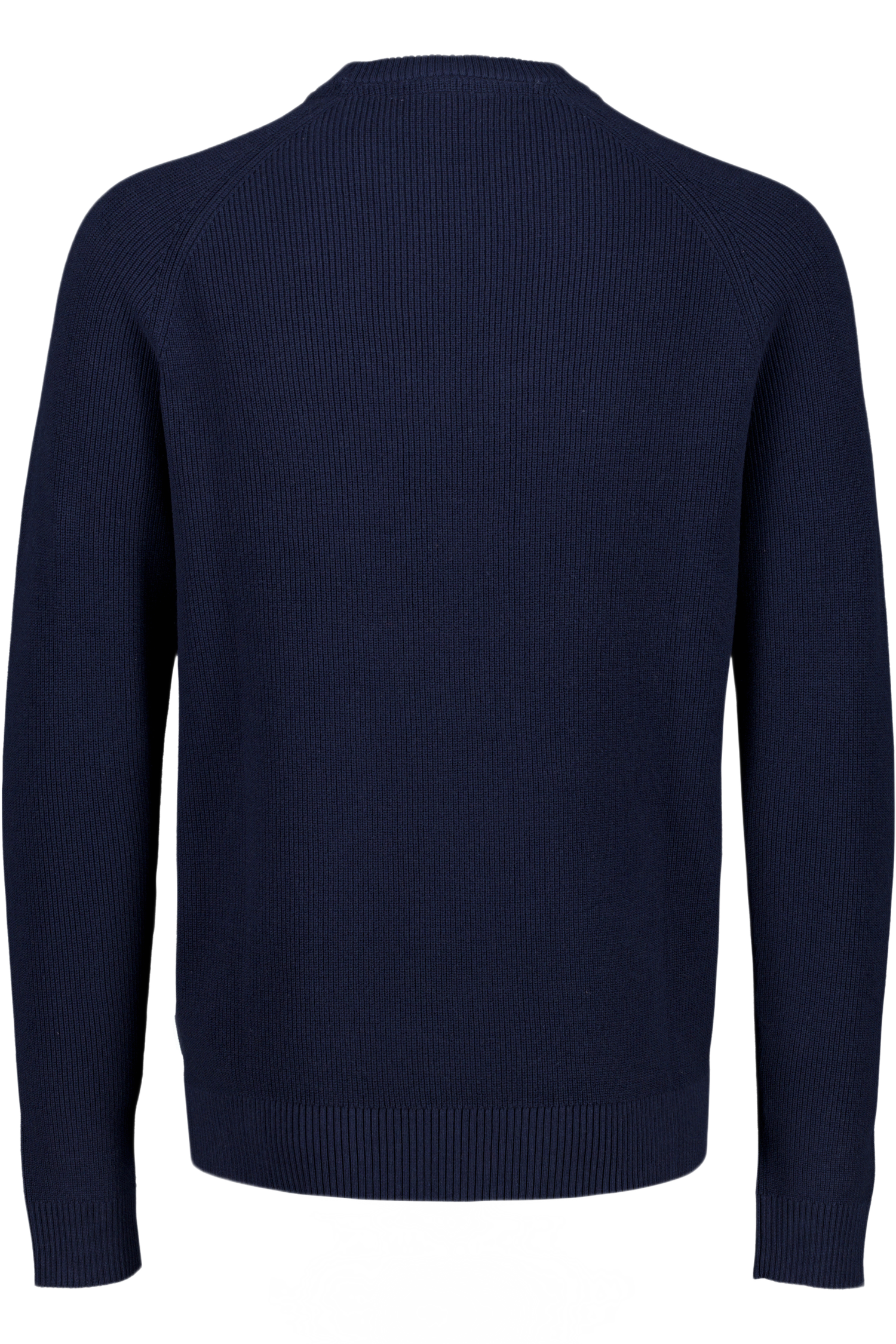 Ribbed L/s O-Neck Knit Navy