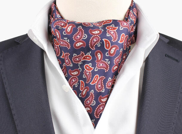 Montecristo printed ascot Marine Blå