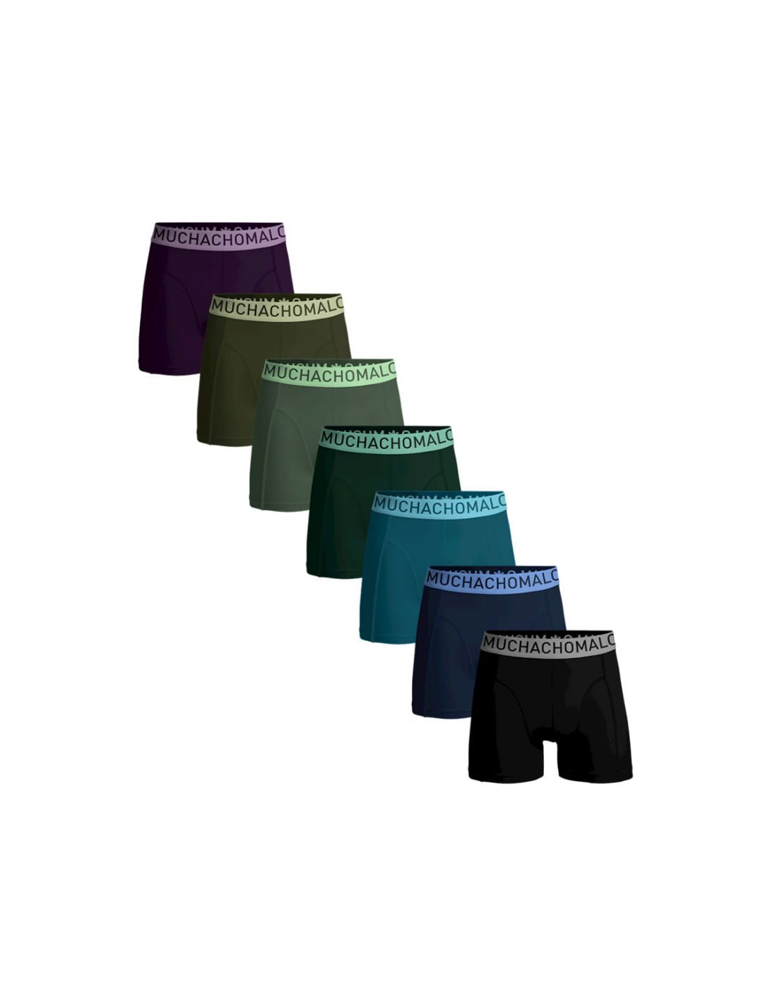 MUCHACHOMALO 1010 Hello Moon light 7pk boxer solid - sesong NOOS