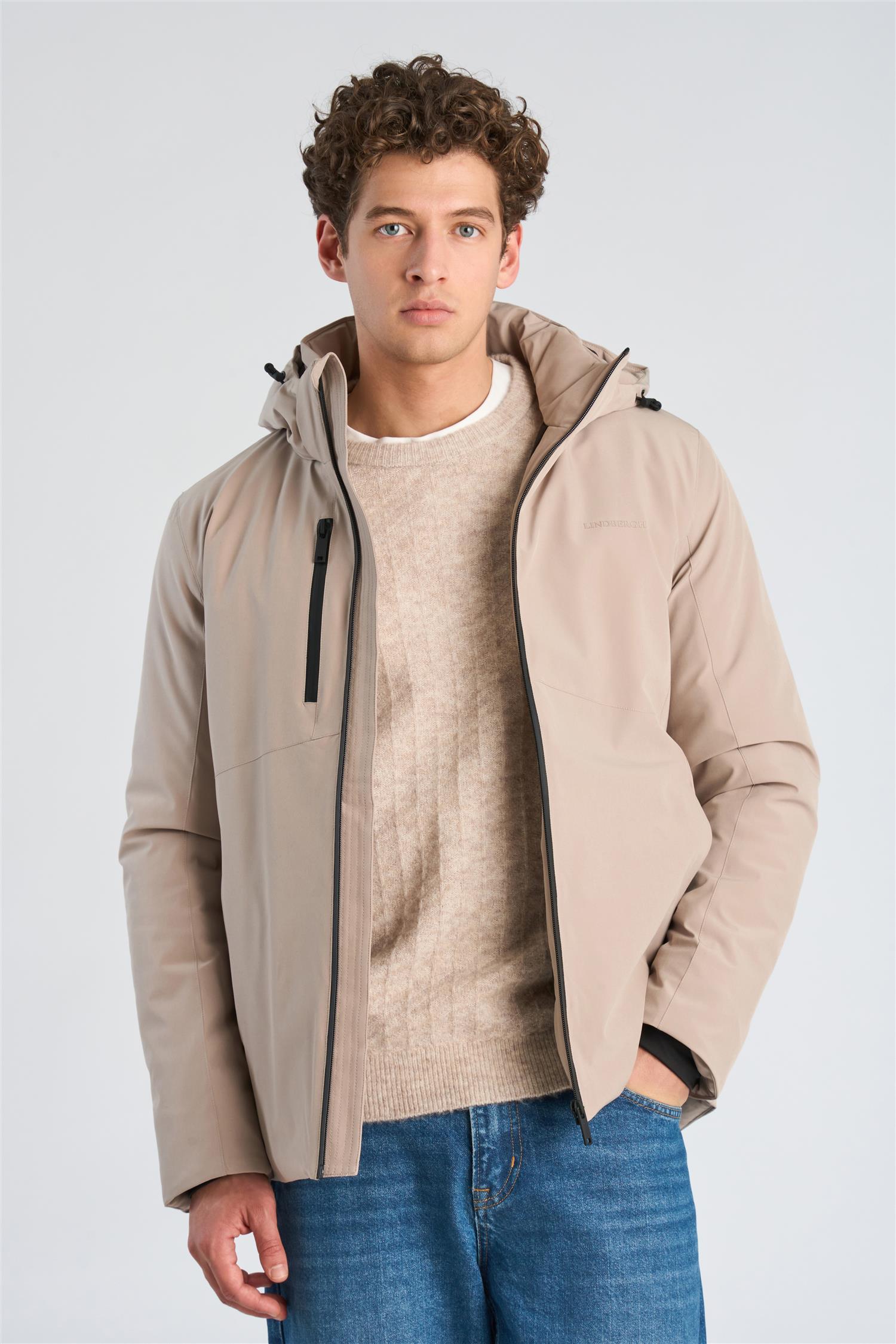 Short Parka Jacket Stone