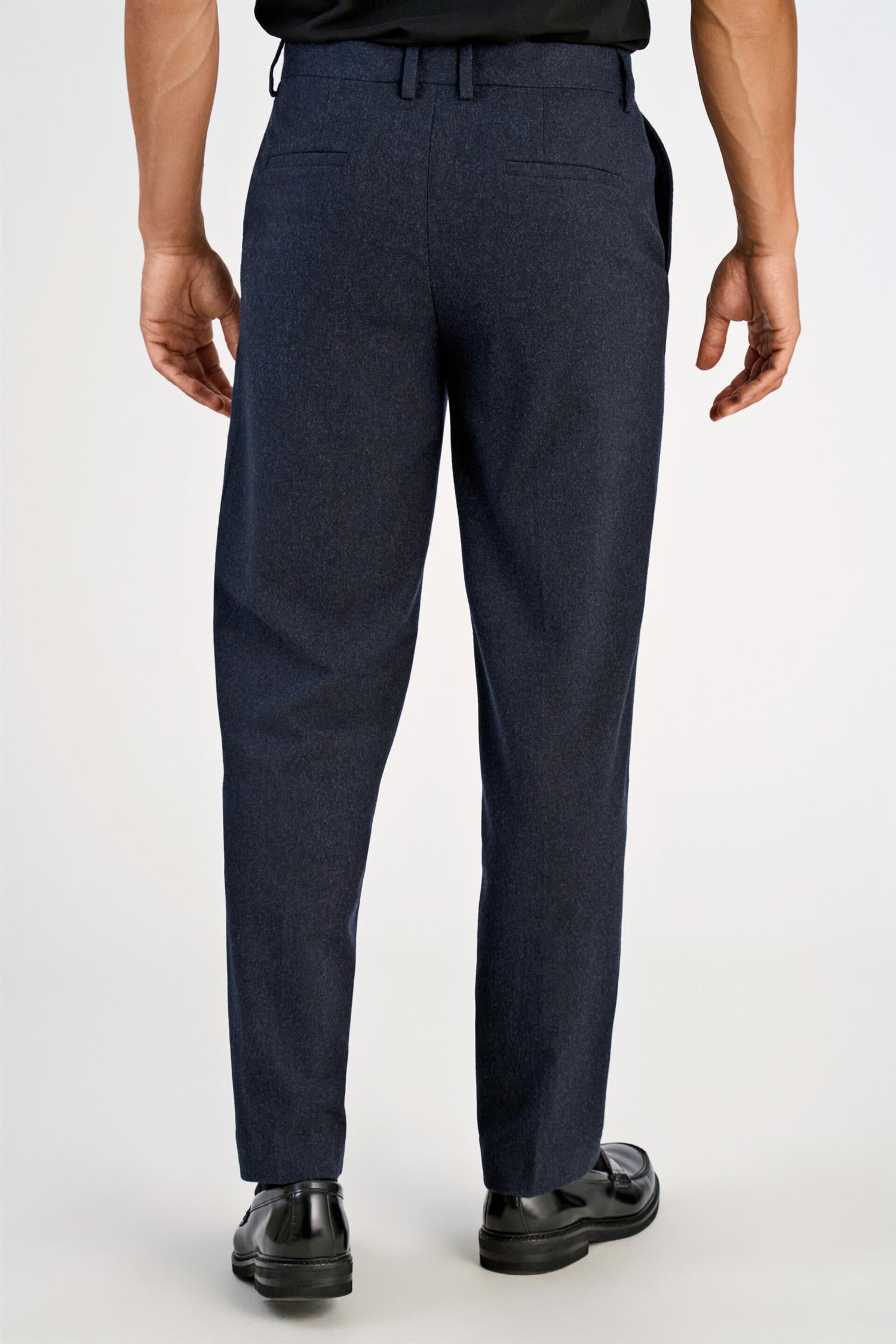 Flannel Wool Blend formal Dk Blue Mel