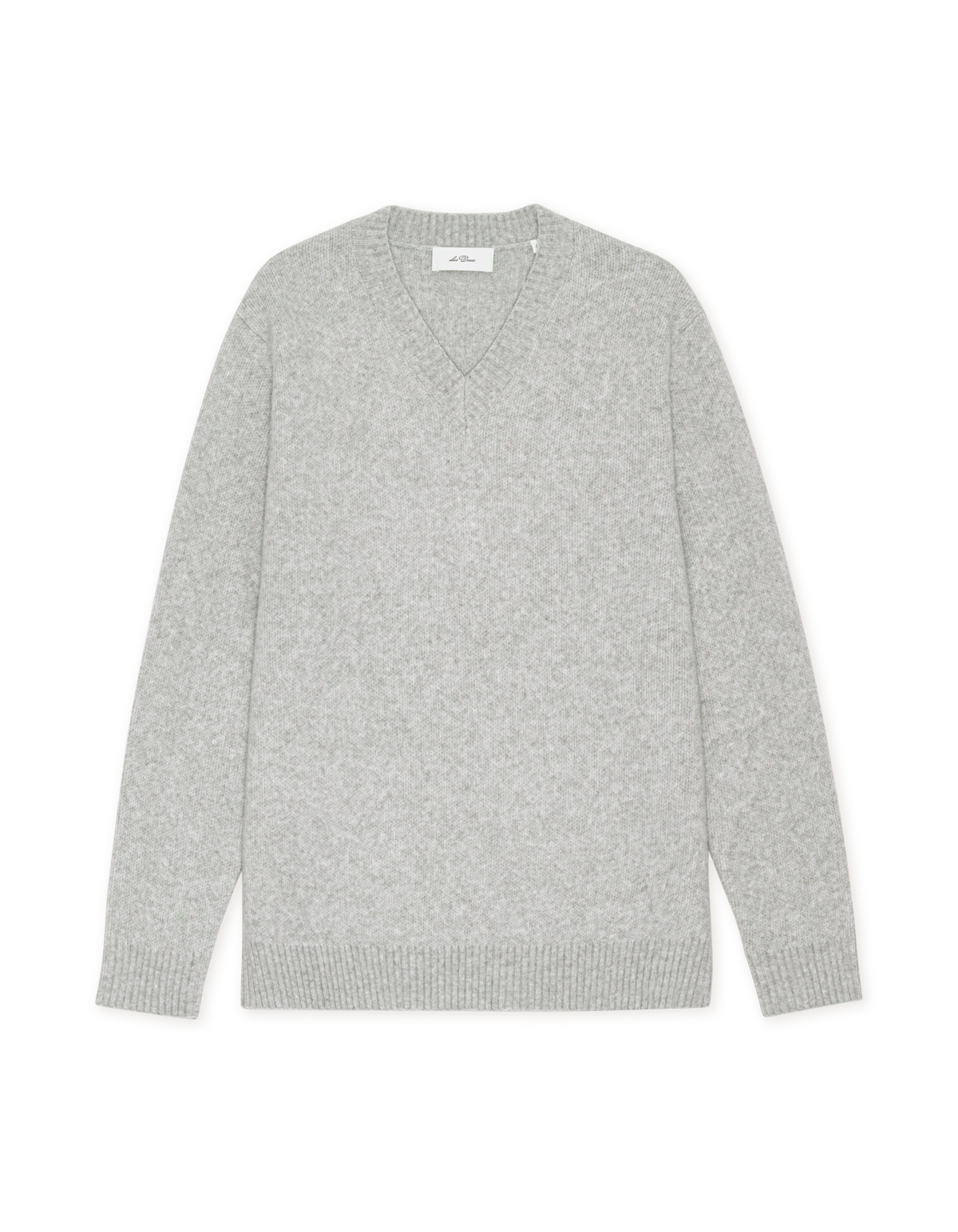 Melange V-Neck Knit Grey Melange