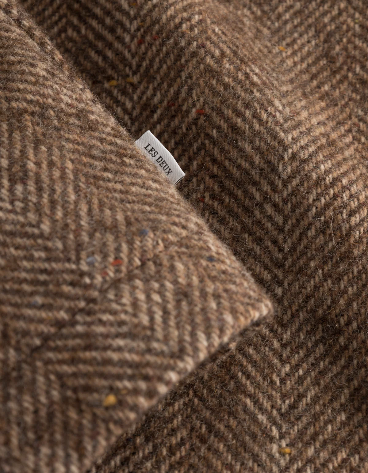 Milian herringbone overshirt Coffee Bean