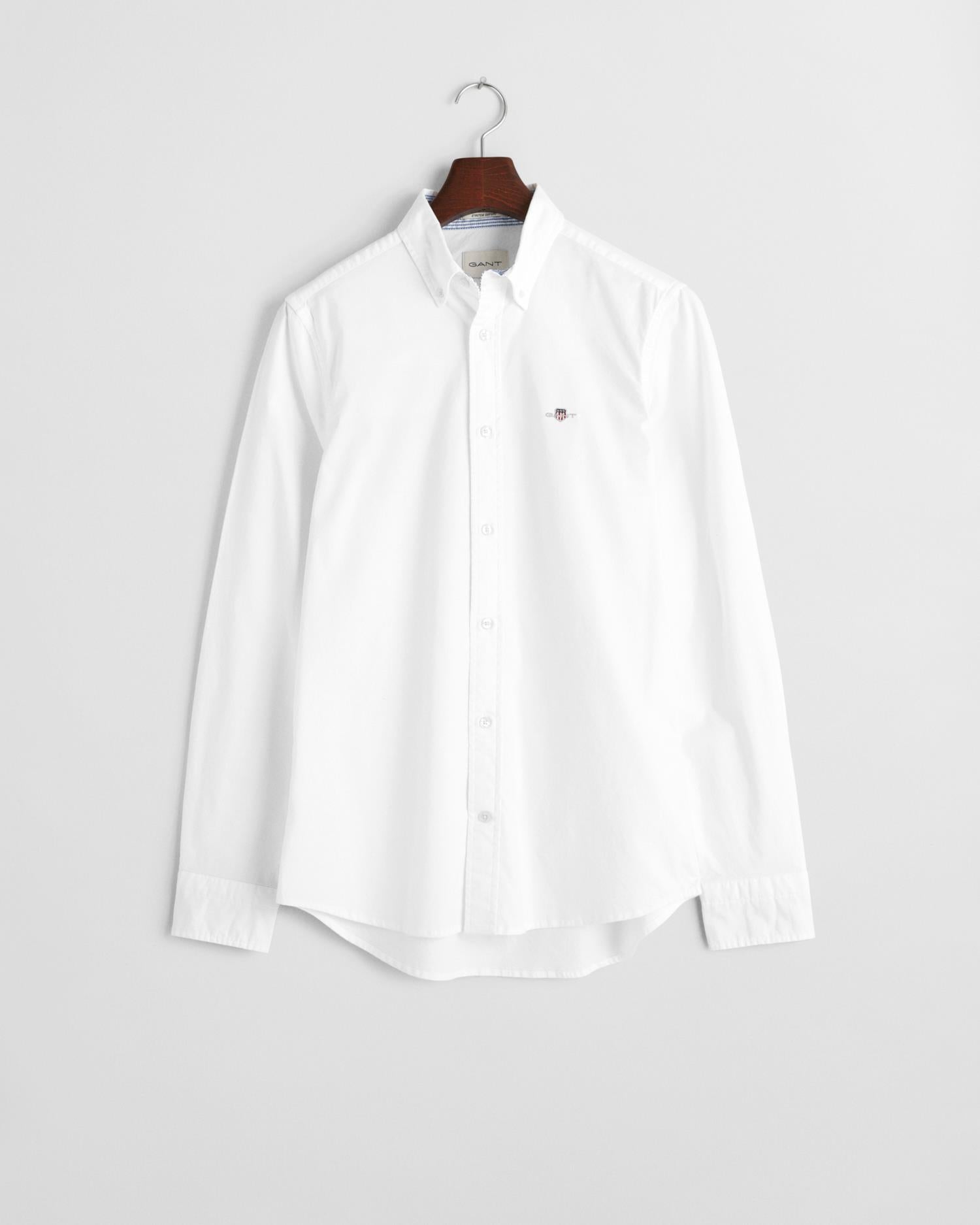 Oxfordskjorte I Slim Fit Med Stretch White