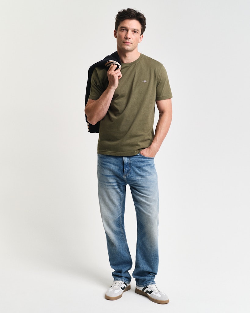Gant reg Shield SS T - Shirt Juniper Green
