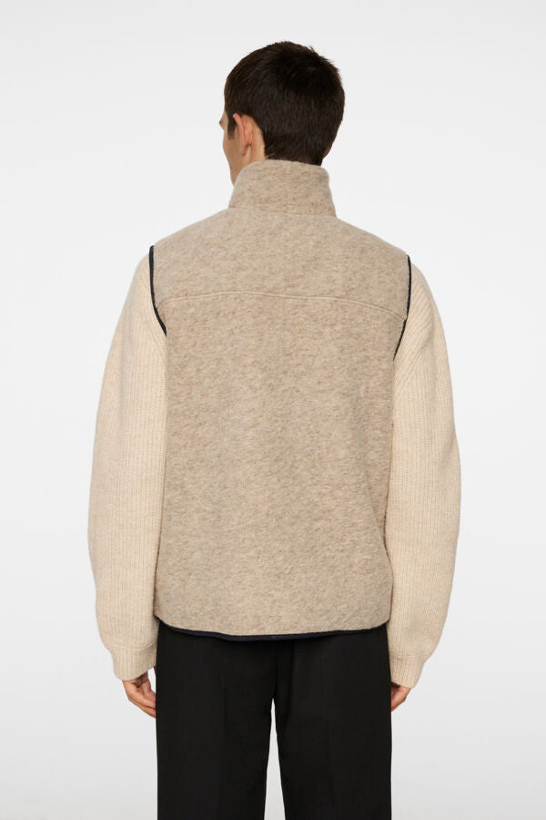 Duncan Wool Fleece Vest Beige