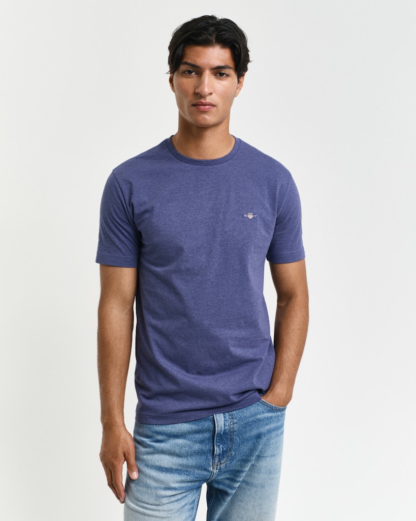 Gant Shield SS T -Shirt Dark Jeansblue Melange