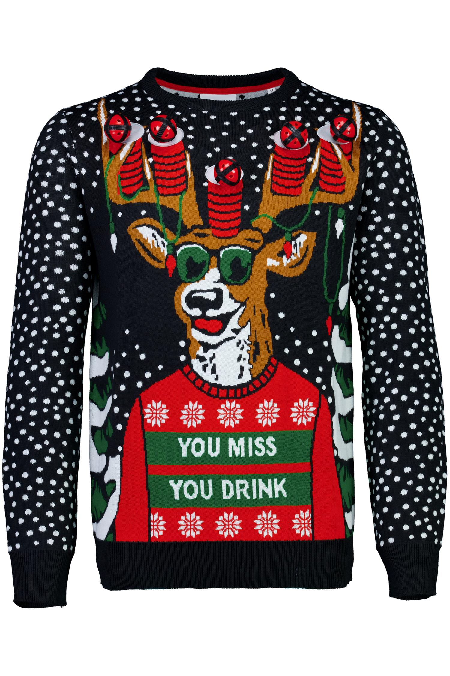 Interactive Xmas sweater Black