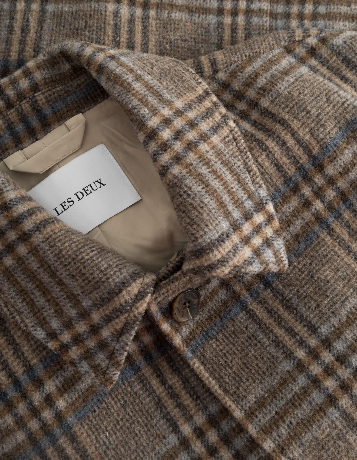 Mckay check wool coat Mountain Grey Melange
