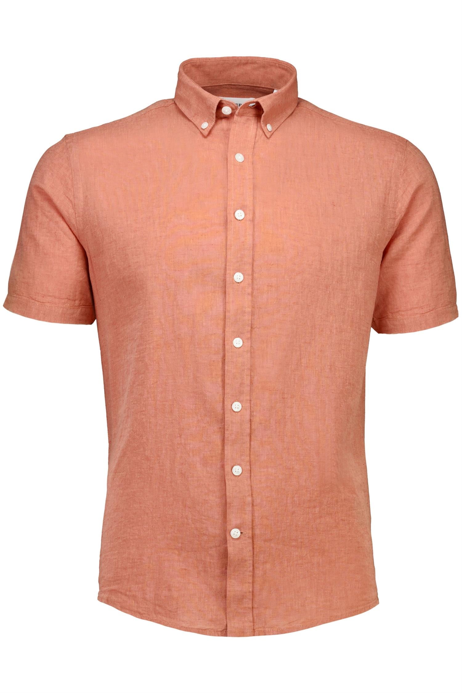 cotton/linen shirt S/S Soft Coral