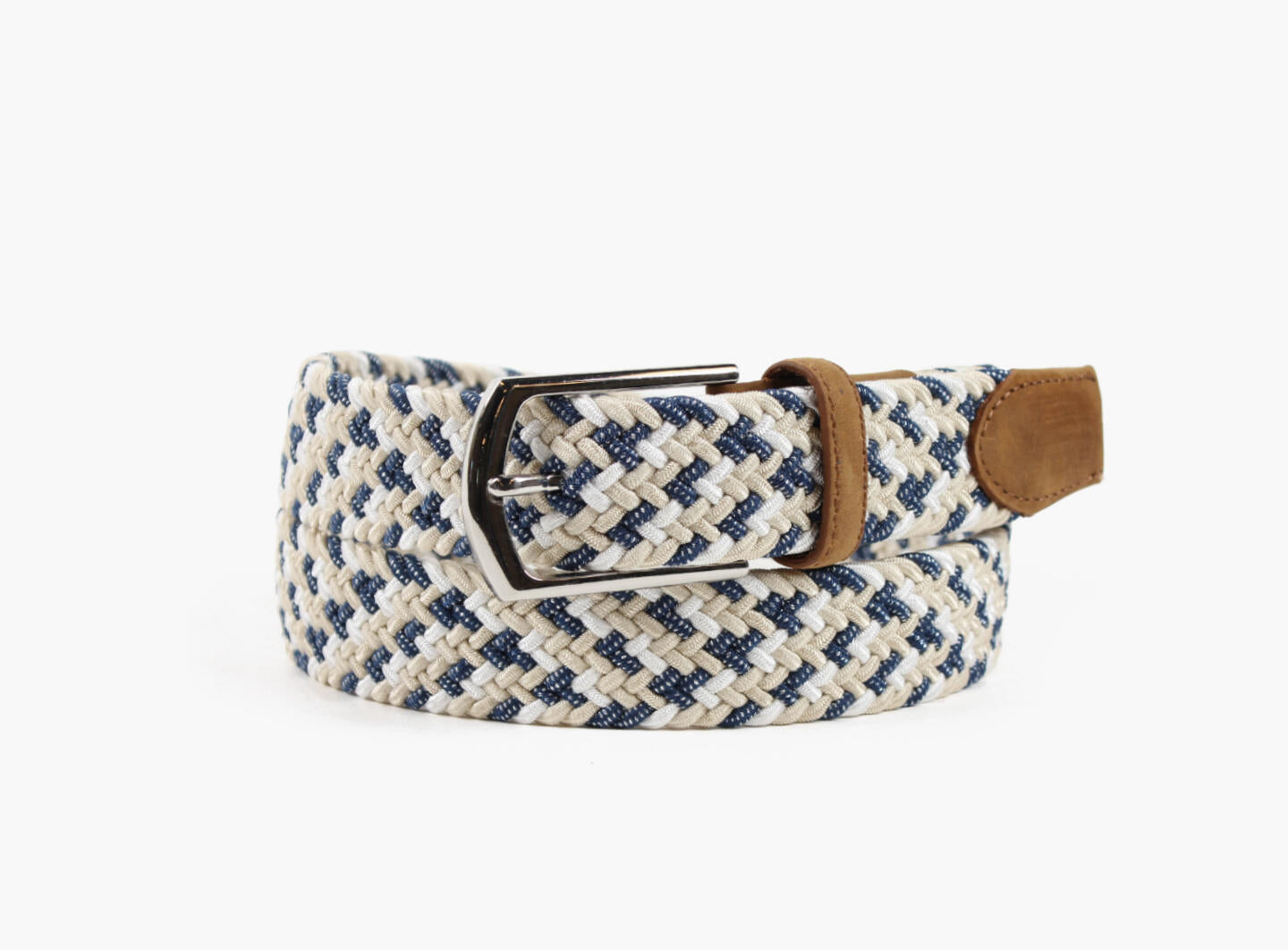 Tim solid elastic belt Blue Mix