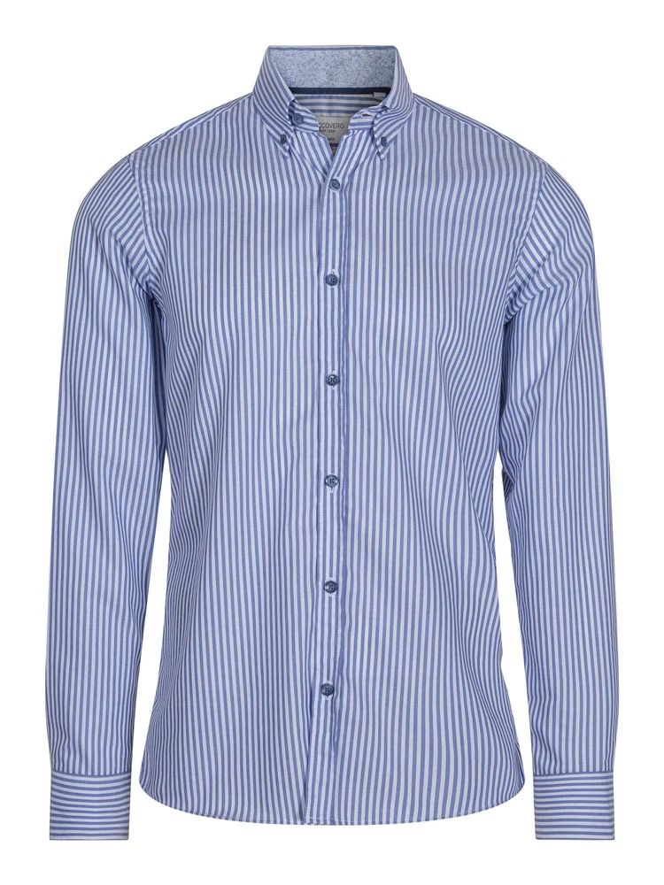 Cambridge Daily Tailor White Blue Stripe